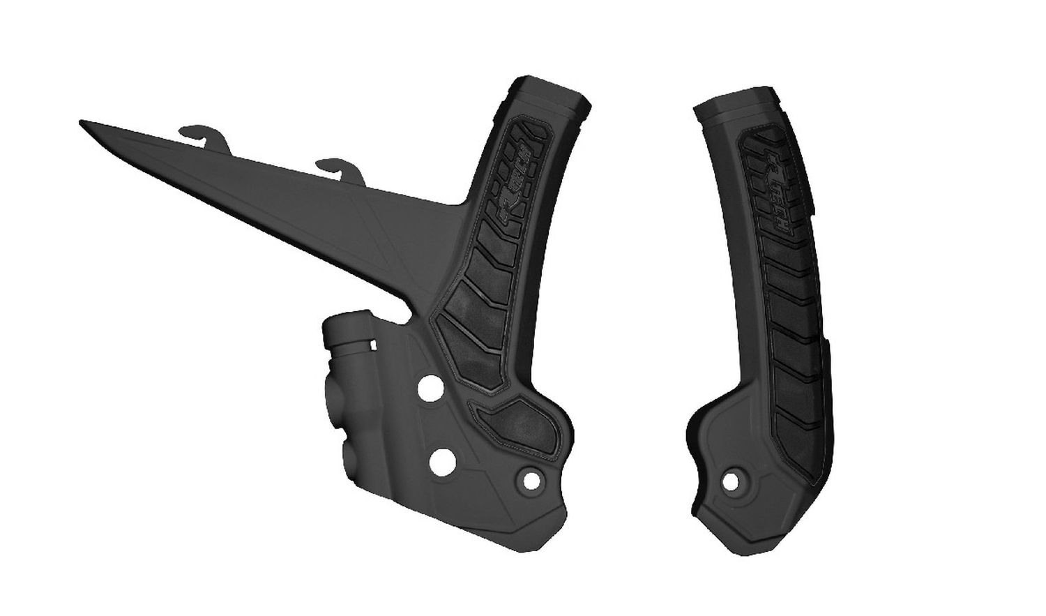 RACETECH (RTECH) 2025/12 kompletní kryty rámu BI-mateRIAL SUPER GRIP GAS GAS MC 125 / 250 24, MCF 250 / 450 FACTORY EDITION 23-24, MCF / ECF 250 / 350 / 450 24, barva černá