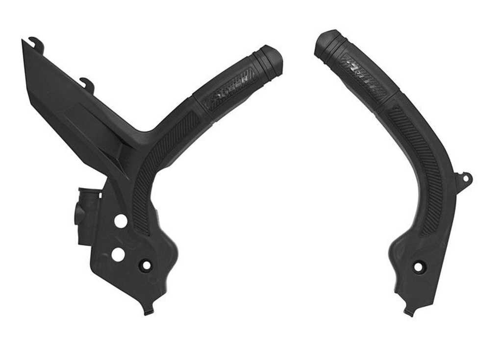 RACETECH (rtech) complete frame covers BI-MATERIAL super grip KTM sx 125/150/250 19-21, sxf 250/350/450 19-21, sxf 450 18-21, exc/excf 150/250/350/450 20-21 colour black (R-PRTKTMNR002)