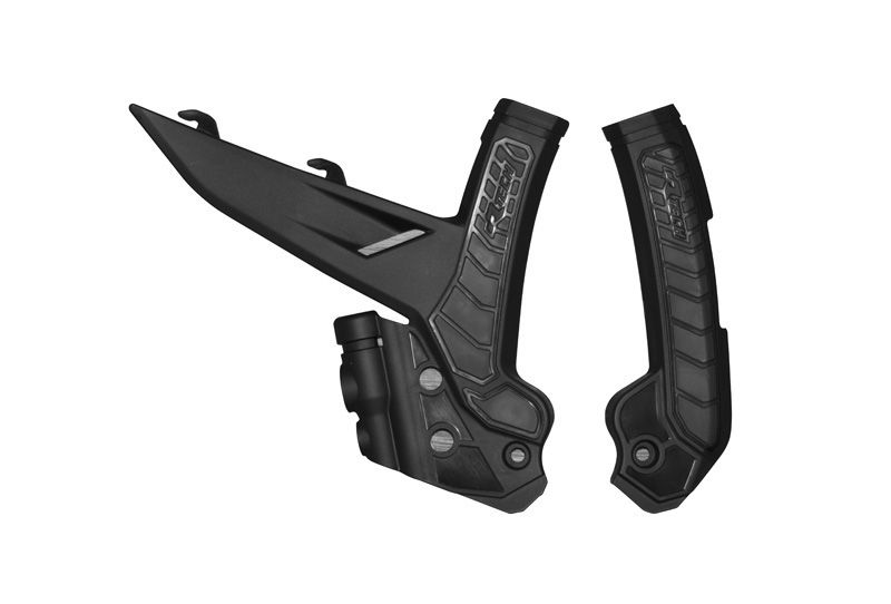 RACETECH (rtech)  complete frame covers BI-MATERIAL super grip KTM exc / excf 150 / 250 / 300 / 450 / 500 24, sx 250 / 300 23-24, sxf 250 / 350 / 450 23-24, xc / xcf 125 / 250 / 300 / 350 / 450 23-24 colour black (R-PRTKTMNR003)