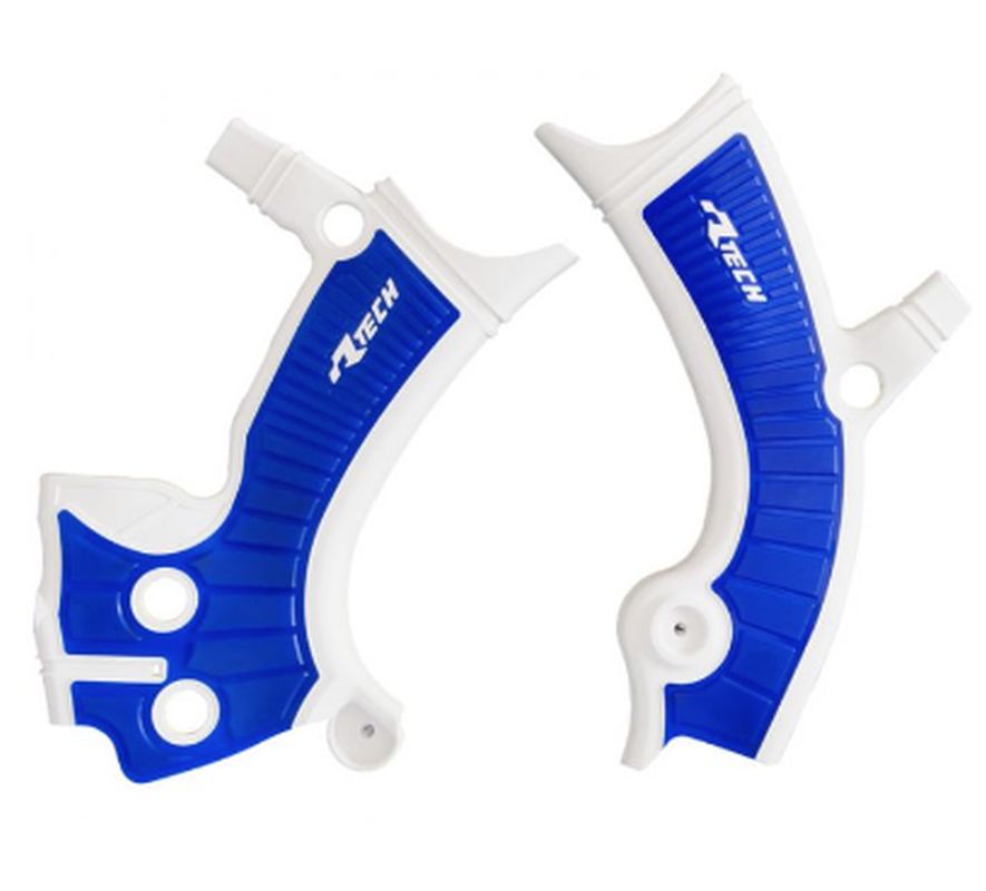 RACETECH (rtech) complete frame covers BI-MATERIAL super grip YAMAHA yzf 250 19-21, YZ-FX 250 20-21, yzf 450 18-21, YZ-FX 450 19-21, wrf 250 20-21, wrf 450 19-21 colour white light blue - (R-PRTYZFBNBL1)