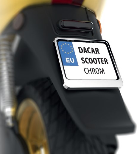 Levně BIKETEC rám POD tabulky registrační skútr barva chrom (47887) (BIKETEC rám POD tabulky registrační skútr barva chrom (47887))