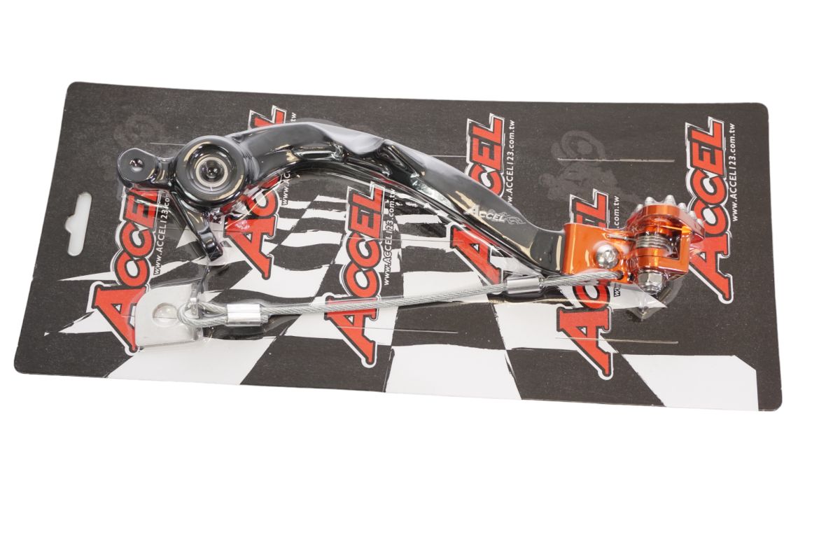 ACCEL páka nožní brzdy KTM SX / XCF / XC / EXCF 125 / 250 / 300 / 350 / 450 / 500 23, HUSQVARNA TX / FC / FX 23, (A46013050144) barva oranžová