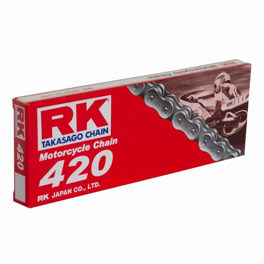 RK hnací řetěz 420-120 spona (CL) v sadě barva STANDARD (objem: do 125 ccm) (18,5 KN)