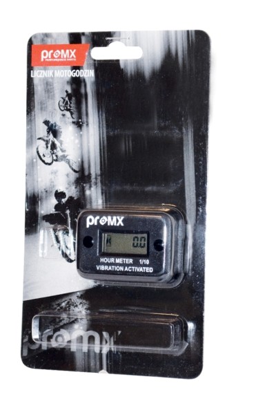Levně PROMX vodotěsný vibrační měřič motohodin PR03 (EL) (PROMX vodotěsný vibrační měřič motohodin PR03 (EL))