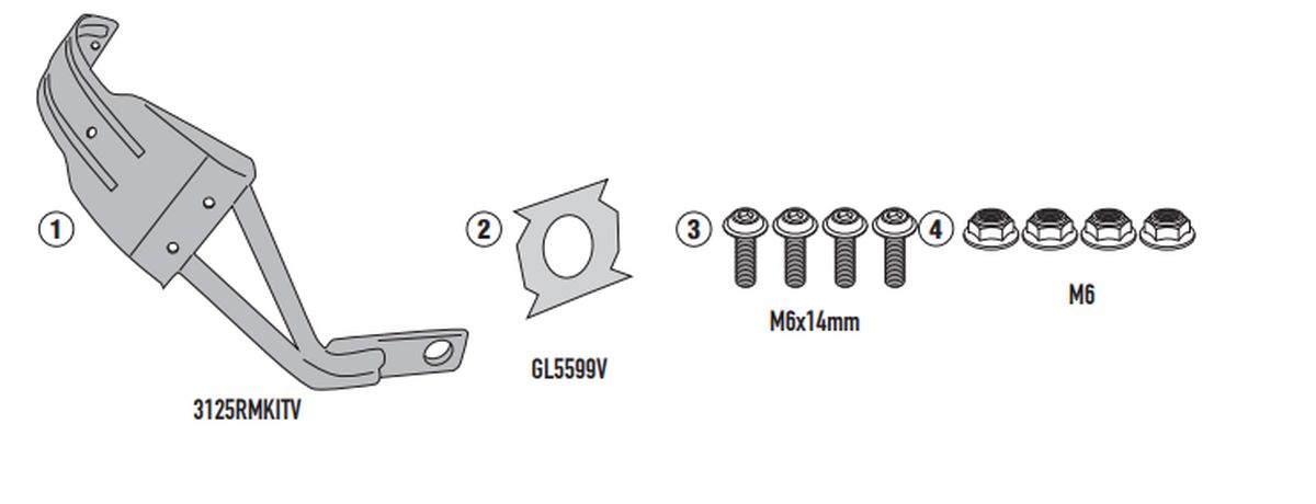 Levně KAPPA montáž blatníku KRM02 SUZUKI V-STROM 800DE/SE 23-25, GSX 8S 23-25 (KAPPA montáž blatníku KRM02 SUZUKI V-STROM 800DE/SE 23-25, GSX 8S 23-25)