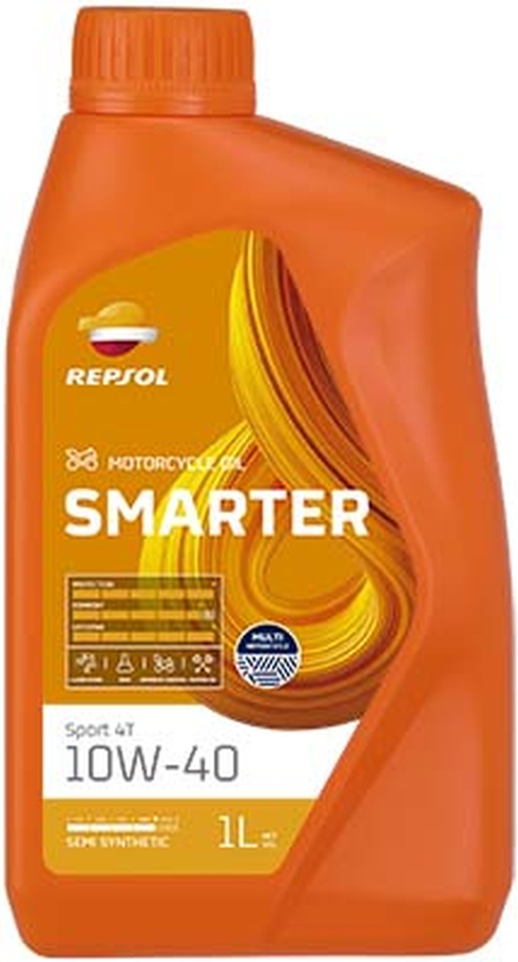 REPSOL motorový olej 4T SMARTER sport 10W40 1L MA2 polosyntetický (12) - nahrazuje RP180N51 (REPSOL motorový olej 4T SMARTER sport 10W40 1L MA2)