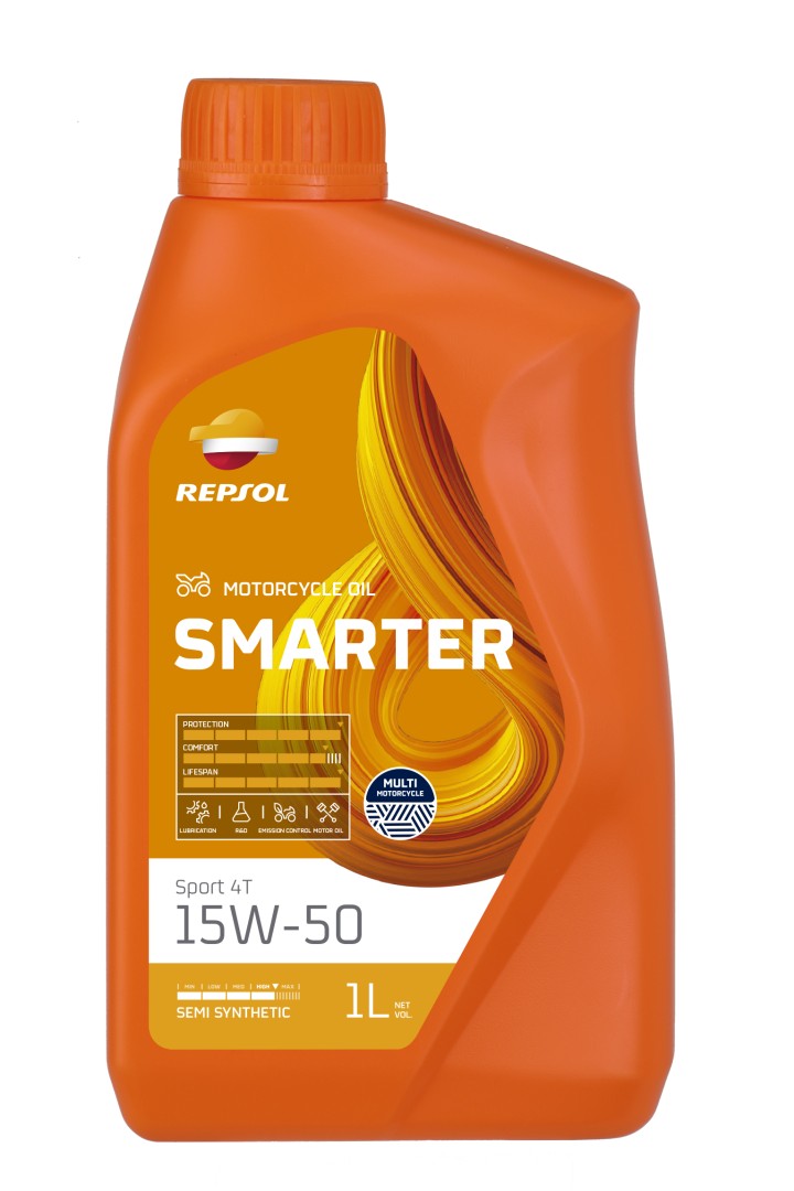 REPSOL motorový olej 4T SMARTER sport 15W50 1L MA2 polosyntetický (12) - nahrazuje RP180M51 (REPSOL motorový olej 4T SMARTER sport 15W50 1L MA2)