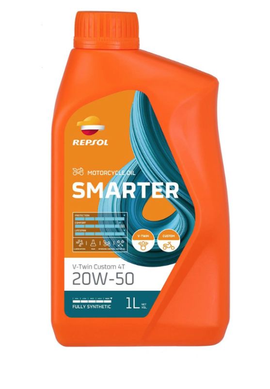 REPSOL motorový olej 4T SMARTER V-TWIN 20W50 1L MA2 minerální (12)- nahrazuje RP168Q51 (REPSOL motorový olej 4T SMARTER V-TWIN 20W50 1L MA2 minerální)