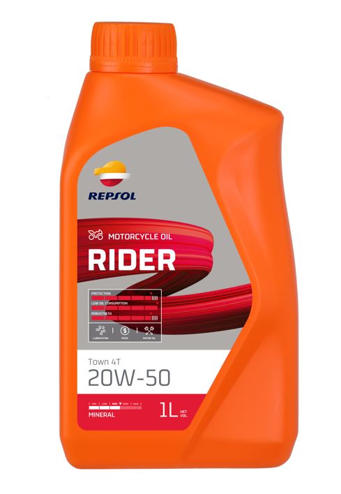 REPSOL motorový olej 4T RIDER 20W50 1L MA2 minerální (12) - nahrazuje RP165Q51 (REPSOL motorový olej 4T RIDER 20W50 1L MA2 minerální (12) - nahrazuje)