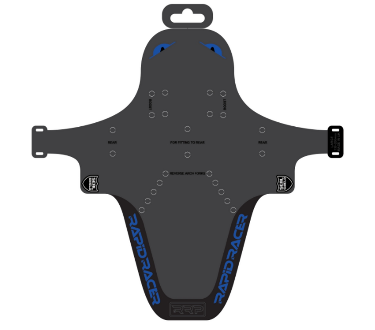 Levně RAPID RACER PRODUCT RRP blatník cyklistický ENDUROGUARD STANDARD barva černá/světle modrý (RAPID RACER PRODUCT RRP blatník cyklistický ENDUROGUARD)