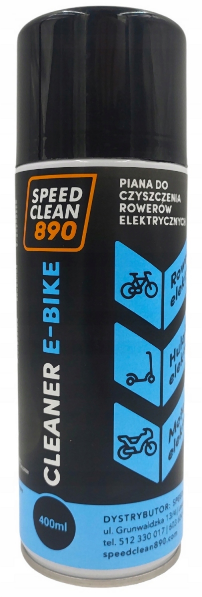 SPEEDCLEAN 890 OFFROAD pěna na umývání jízdní koloÓW motocykly HULAJNÓG elektrický E-BIKE ve spreji objem 400ML