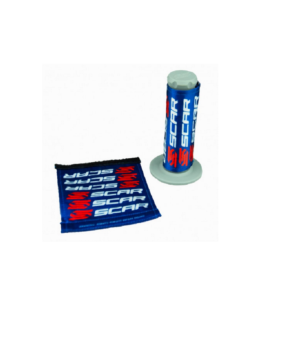 Racing protective grip caps colour light blue/white/red SCAR SCGC