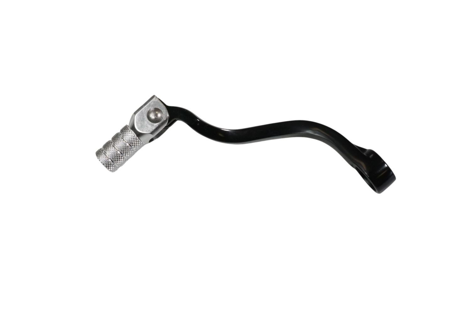 ACCEL gear shift lever KTM SX/EXC 125/200/250/300 98-15, SXF250 13-15, SXF350 11-15, SXF450 07-12, EXC200 01-16 aluminium silver body black tip (LCA4300)
