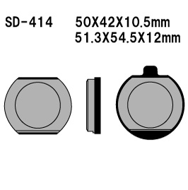 VESRAH brake pads KH33 SEMI-METALLIC KAWASAKI Z400/650/750/1000, KZ900 76-77 vyrobeno v japonsku (SD-414)