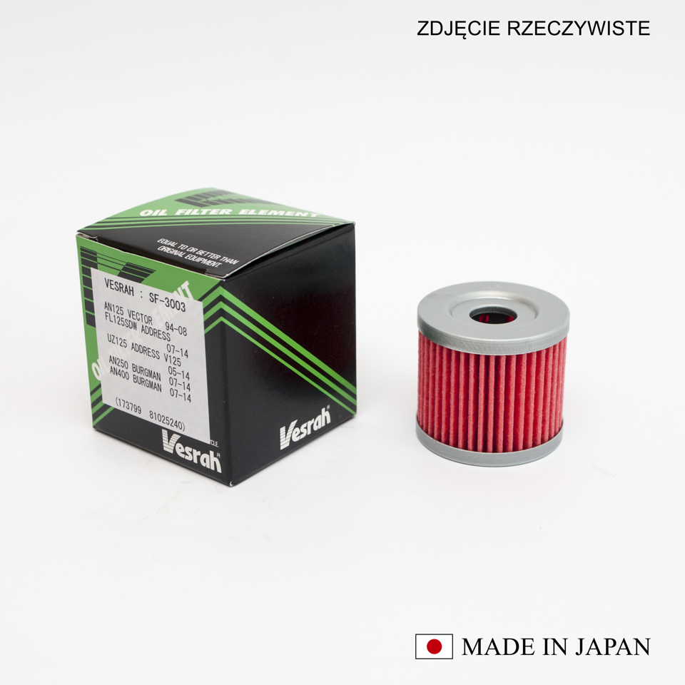 VESRAH olejový filtr HF131/HF971 vyrobeno v Japonsku