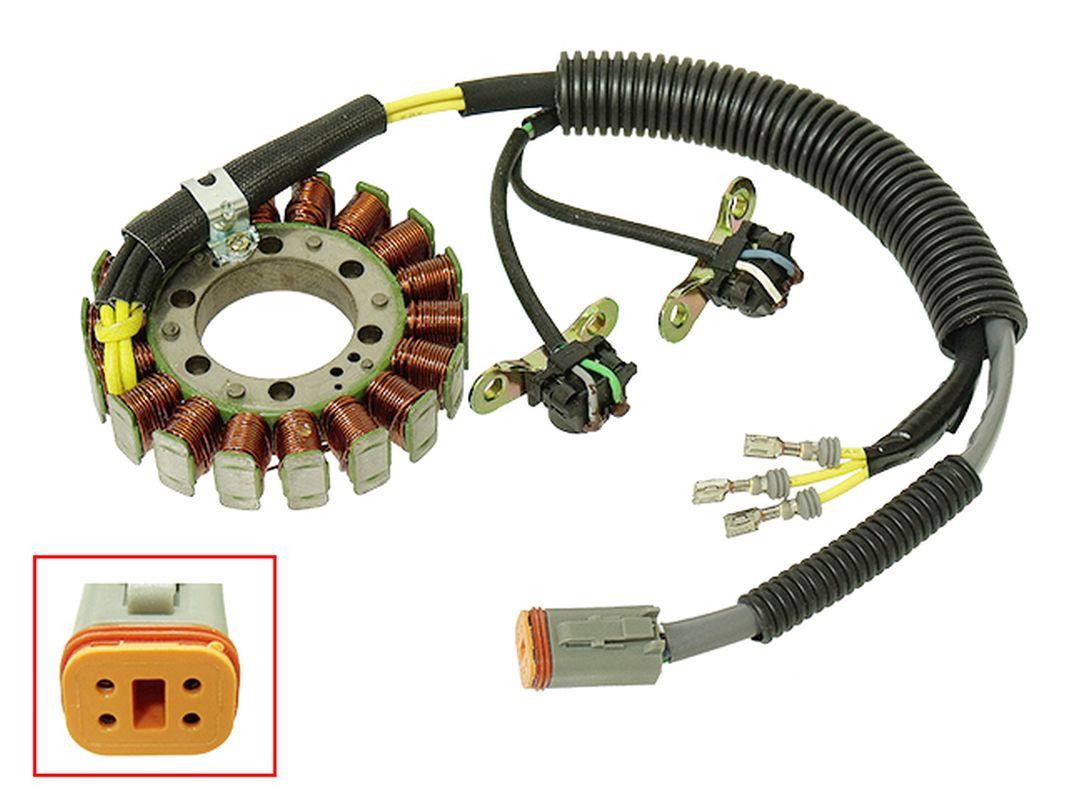 SPI SNOW stator (vinutí) alternátoru SKI-DOO MXZ 600 10-20, MXZ 600 / 800 08-09, SUmmIT 600 10-20, SUmmIT X 800 08-10, RAVE 600 08-10 (420685635) (sněžný skútr)
