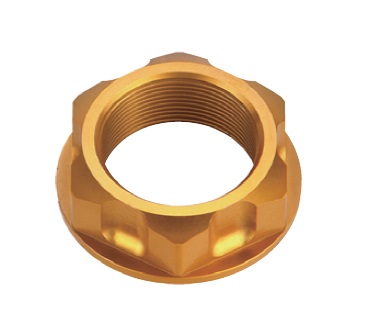 ACCEL top triple clamp nut KAWASAKI KX 85, SUZUKI RM 85 gold