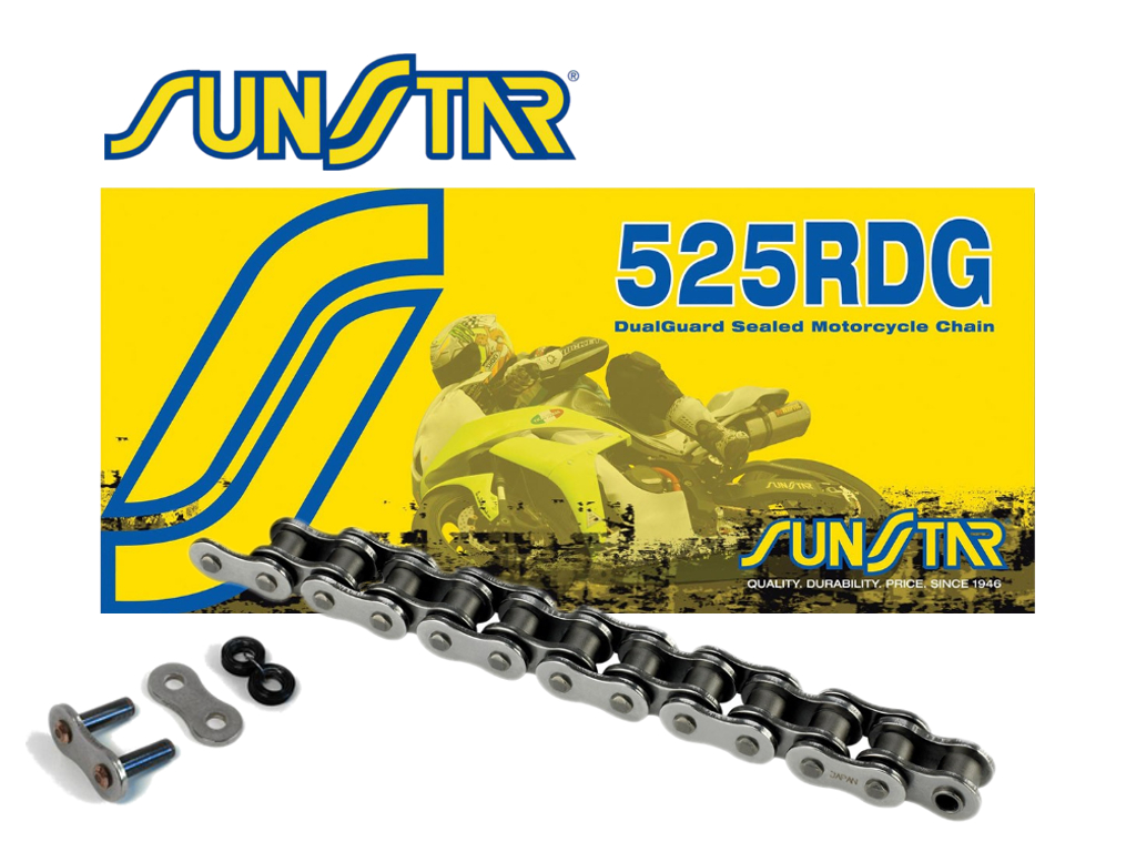 SUNSTAR řetěz 525RDG-124N (525VX) (DG RING) přírodní barva