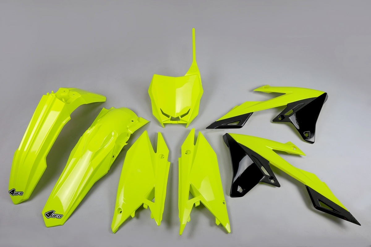 UFO kompletní sada plastů SUZUKI RMZ 250 19-25, RMZ 450 18-25 barva žlutá fluorescenční (SU418DFLU)