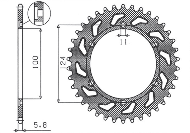 SUNSTAR rozeta 1027 48 (JTR735.48) (102748JT)