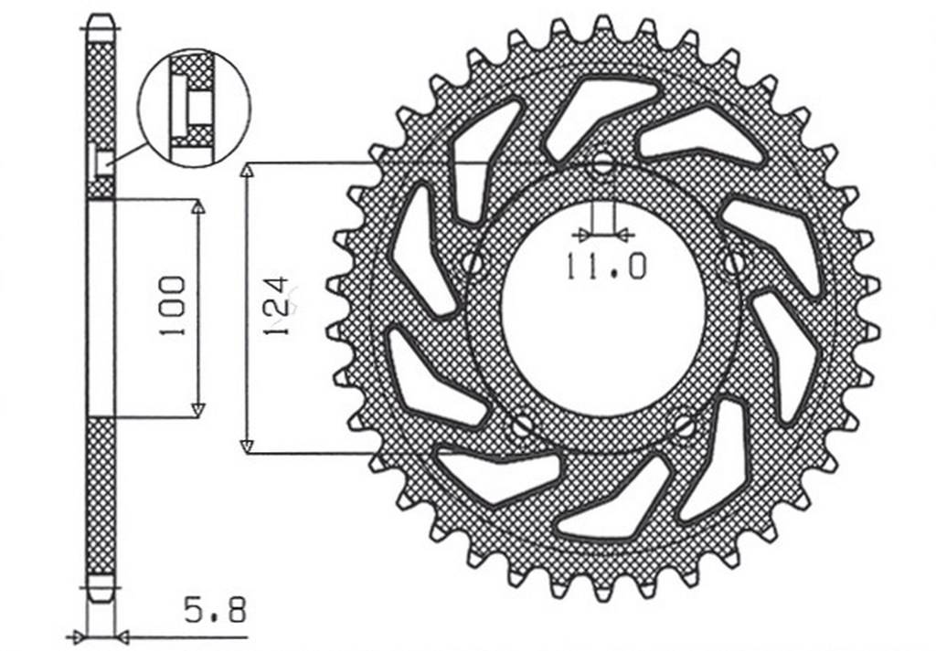 SUNSTAR rozeta 4444 38 (JTR746.38)