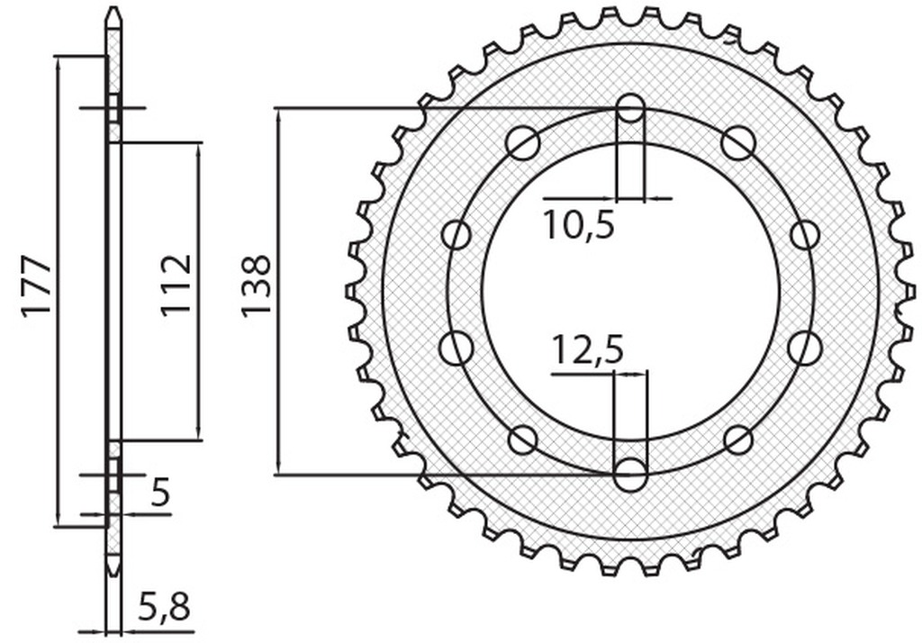 SUNSTAR rozeta 4384 38 HONDA CTX 700 DCT 14-16, NC 700/750 12-19, HONDA CBF 500 13-21 (JTR1316.38) (řetěz 520) (438438JT)