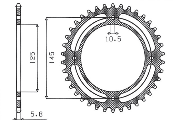 SUNSTAR rozeta 857 41 YAMAHA XT 600 83-94, XT 600Z TENERE 84-89 (JTR857.41) (řetěz 520) (85741JT)