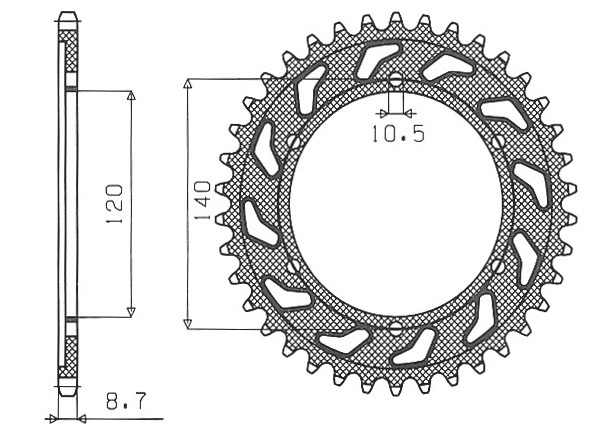 SUNSTAR rozeta 498 40 (99-07) (JTR499.40) (49840JT)