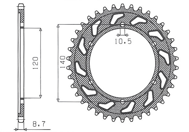 SUNSTAR rozeta 498 48 (93-04) (JTR499.48) (49848JT)