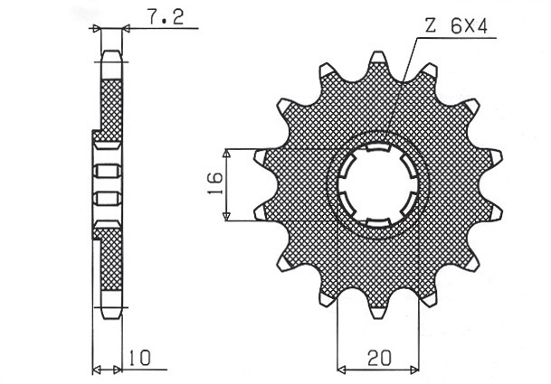 Sprocket front SUNSTAR SUN22714 (-1, JTF410.14, 79914jt)