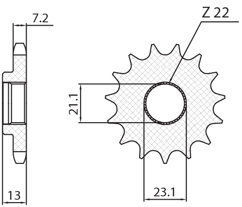 Sprocket front SUNSTAR SUN23515 (JTF1594.15, 214915jt)