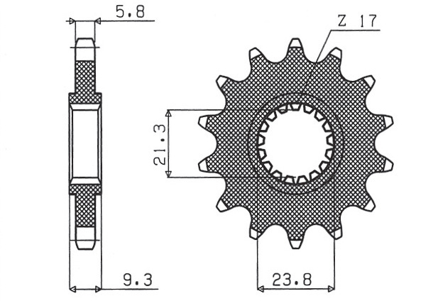 SUNSTAR řetězové kolo přední 342 12 HONDA CR 250 88-07, CRF 450R/X 02-25, CRF 250R 22-25 (JTF284.12) (řetěz 520) (34212JT)