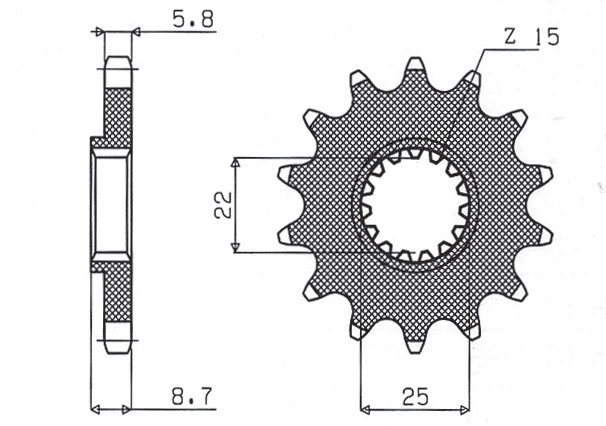 SUNSTAR ozubené kolo 1248 14 (JTF1901.14) (124814JT)