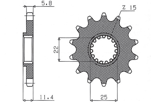 SUNSTAR ozubené kolo 1252 17 (JTF1902.17) (125217JT)