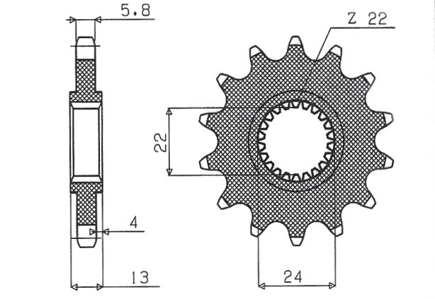 SUNSTAR ozubené kolo 3800 16 (98-00) (JTF1126.16) (380016JT) (SUN37716)