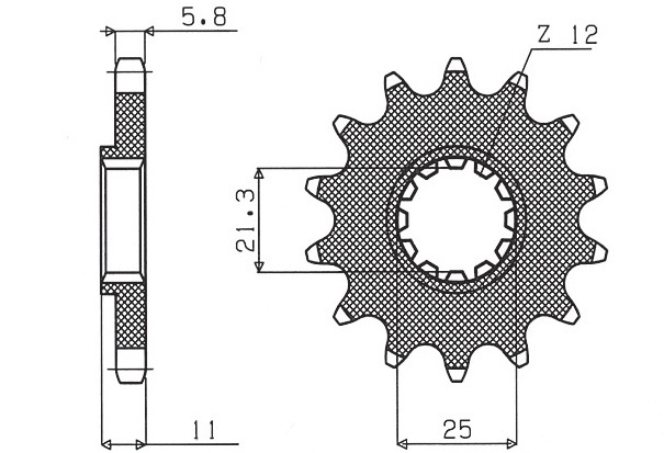 SUNSTAR ozubené kolo 727 13 (JTF824.13) (72713JT)
