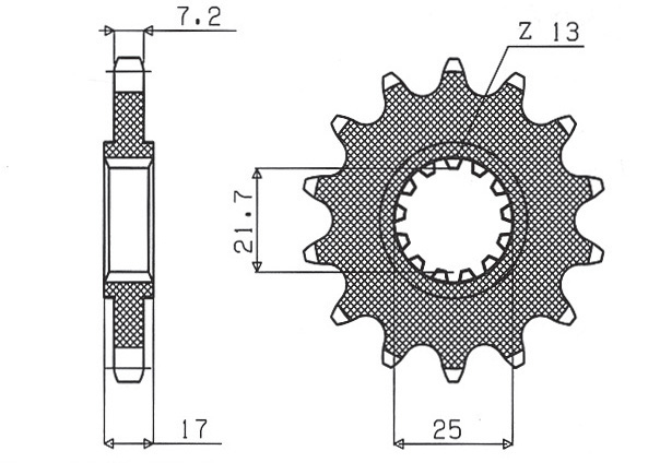 SUNSTAR ozubené kolo 2041 15 (JTF297.15) (204115JT)