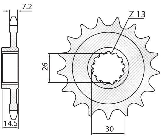 SUNSTAR ozubené kolo 2198 16 (JTF404.16) (219816JT) (SUN43216)