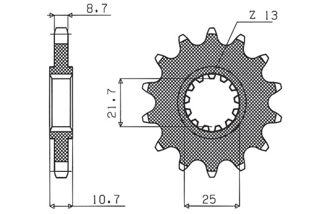 SUNSTAR ozubené kolo 580 17 (JTF580.17) (58017JT)