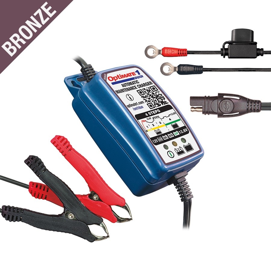 OPTImate nabíječka akumulátorů OPTImate 1 DUO 12V / 12.8V / 13.2V 0.6A 2-20AH, AGM / GEL / STD / LIFEPO4, SAE (EL) (24)