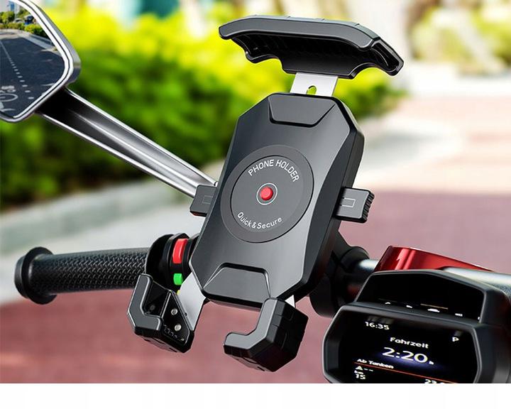 Handle/mount motorcycle on phone mounted on handlebars or mirror type BIKETEC UCH000190