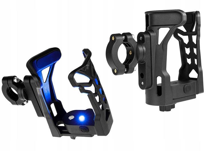 Levně BIKETEC rukojeť/montáž na bidon / láhve / termoska na motocykl, skútrA i jízdní koloU s dioda LED - UBH2 (NIE obsahuje BATERII) (BIKETEC)