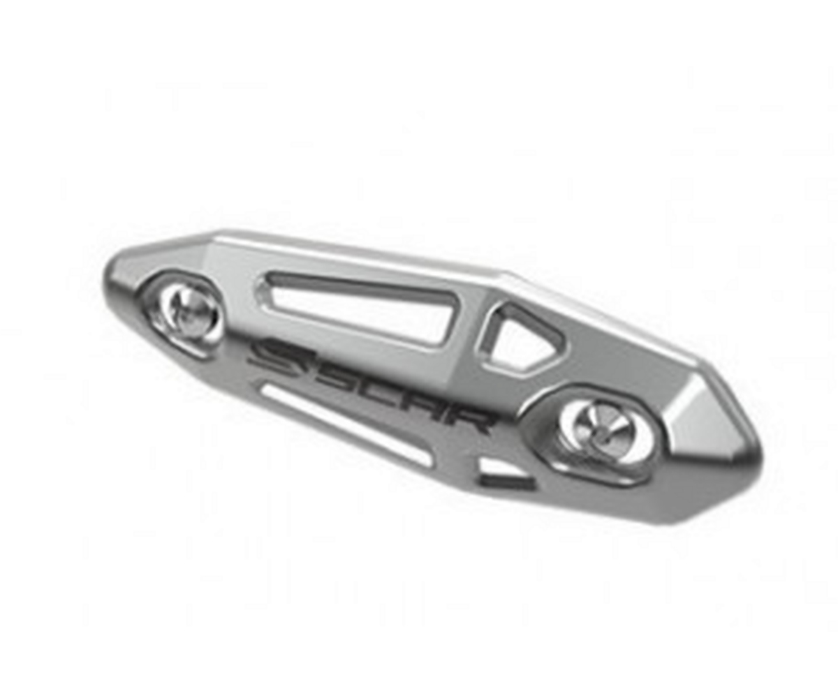 SCAR racing cover of the exhaust elbow 4t - stainless steel colour silver (UHP)