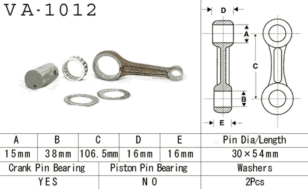VESRAH connecting rod HONDA TRX 200 '90-'97 (VA1012) (MADE IN JAPAN)