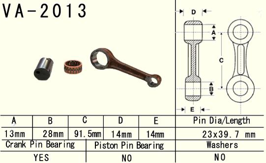 VESRAH connecting rod YAMAHA YFM 80 (YFM80) '85-'08 (VA2013) (MADE IN JAPAN)