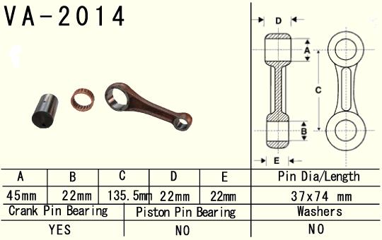 VESRAH connecting rod YAMAHA YFM 600 (YFM600) GRIZZLY '98 (VA2014) (MADE IN JAPAN)