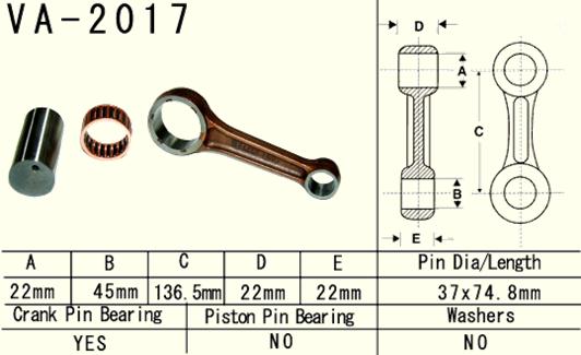 VESRAH connecting rod YAMAHA YFM 660 (YFM660) RAPTOR '01 (VA2017) (MADE IN JAPAN)