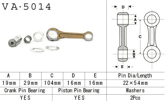 Connecting rod set VESRAH VA-5014