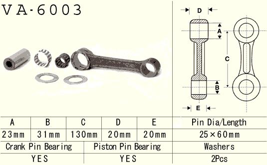 Connecting rod set VESRAH VA-6003