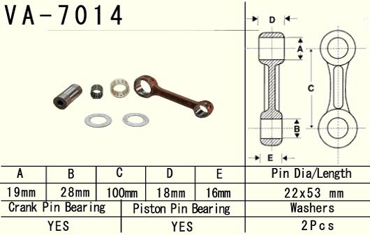 Connecting rod set VESRAH VA-7014